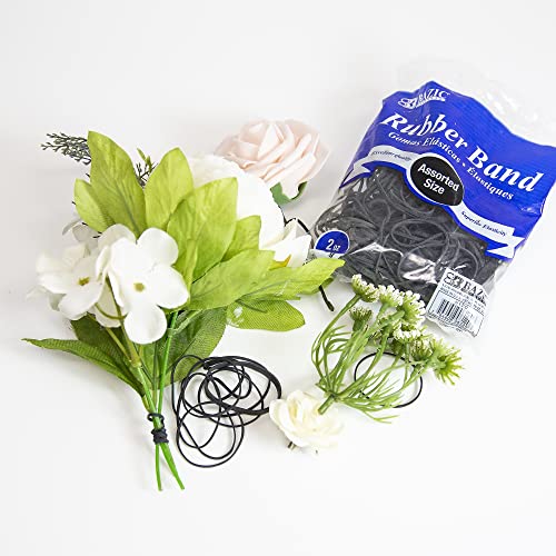 BAZIC Black Color Rubber Bands 2 Oz./ 56.70 g Assorted Sizes, Made in USA Elastic Bands for Bank Bills Money Dollars File Folders, 1-Pack