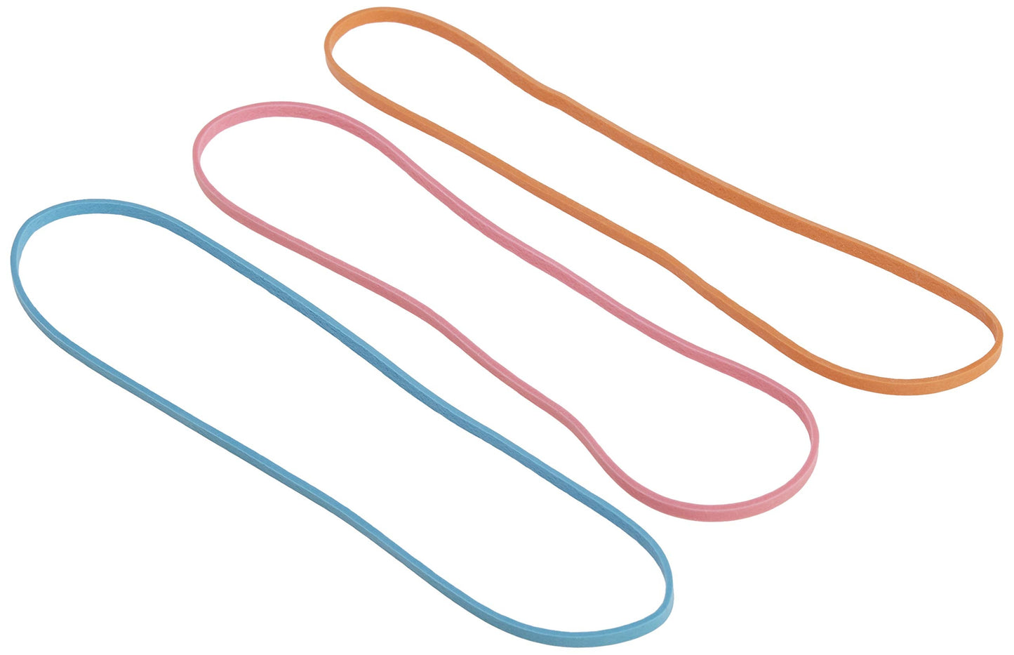 Alliance Rubber 07800 Non-Latex Brites File Bands, Colored Elastic Bands, 50 Count (Pack of 1) (7" x 1/8", Assorted Bright Colors in Resealable Bag),Blue/Orange/Pink