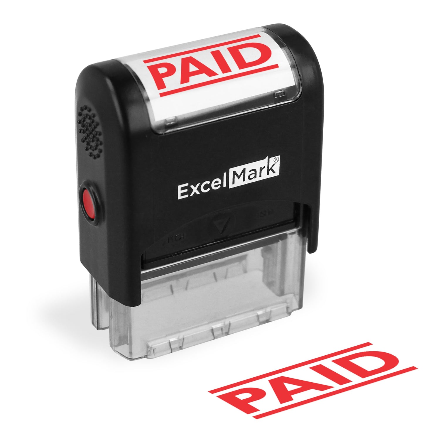 Paid Self Inking Rubber Stamp - Red Ink
