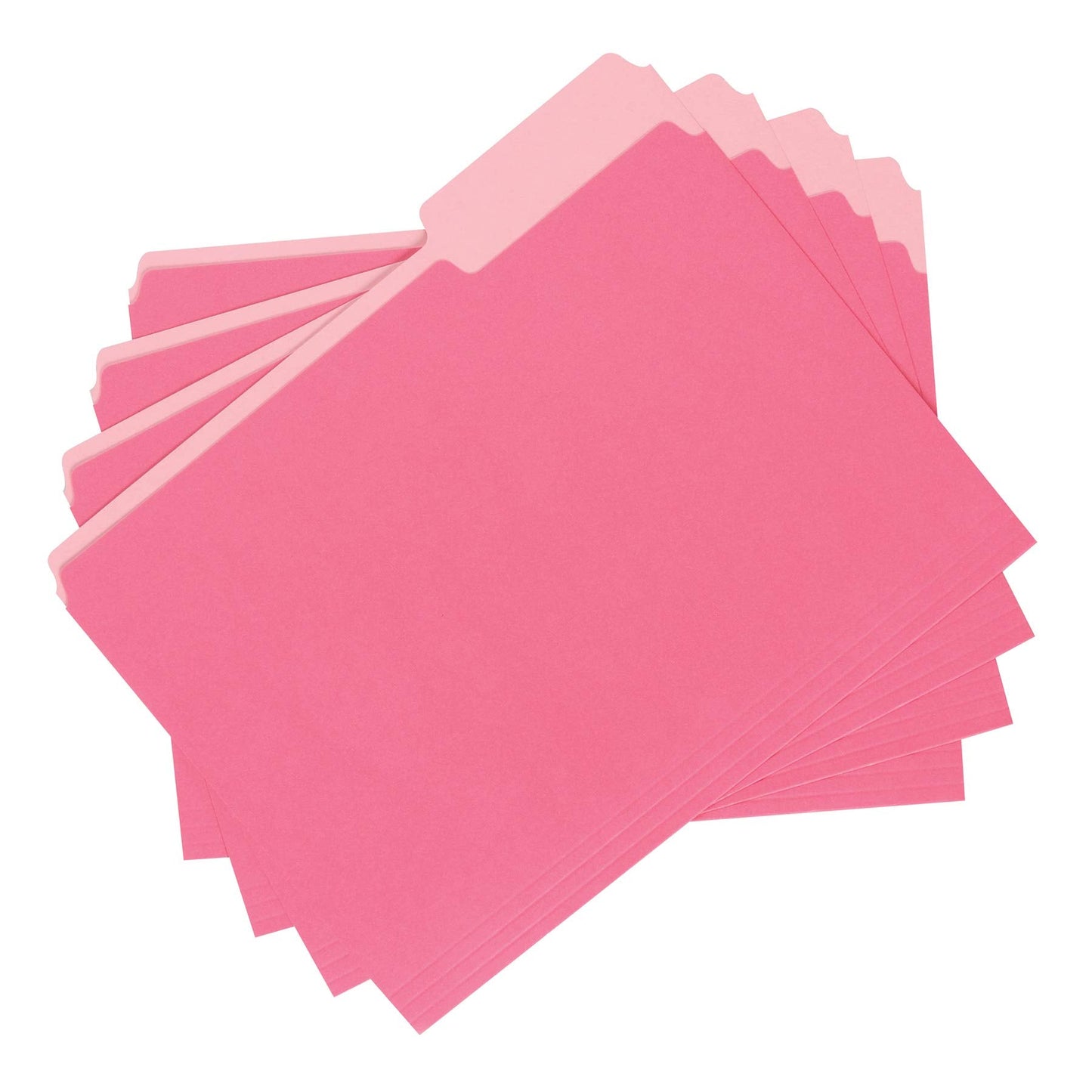 File Folders, Letter Size, 1/3 Cut Tab, Pink, 36-Pack