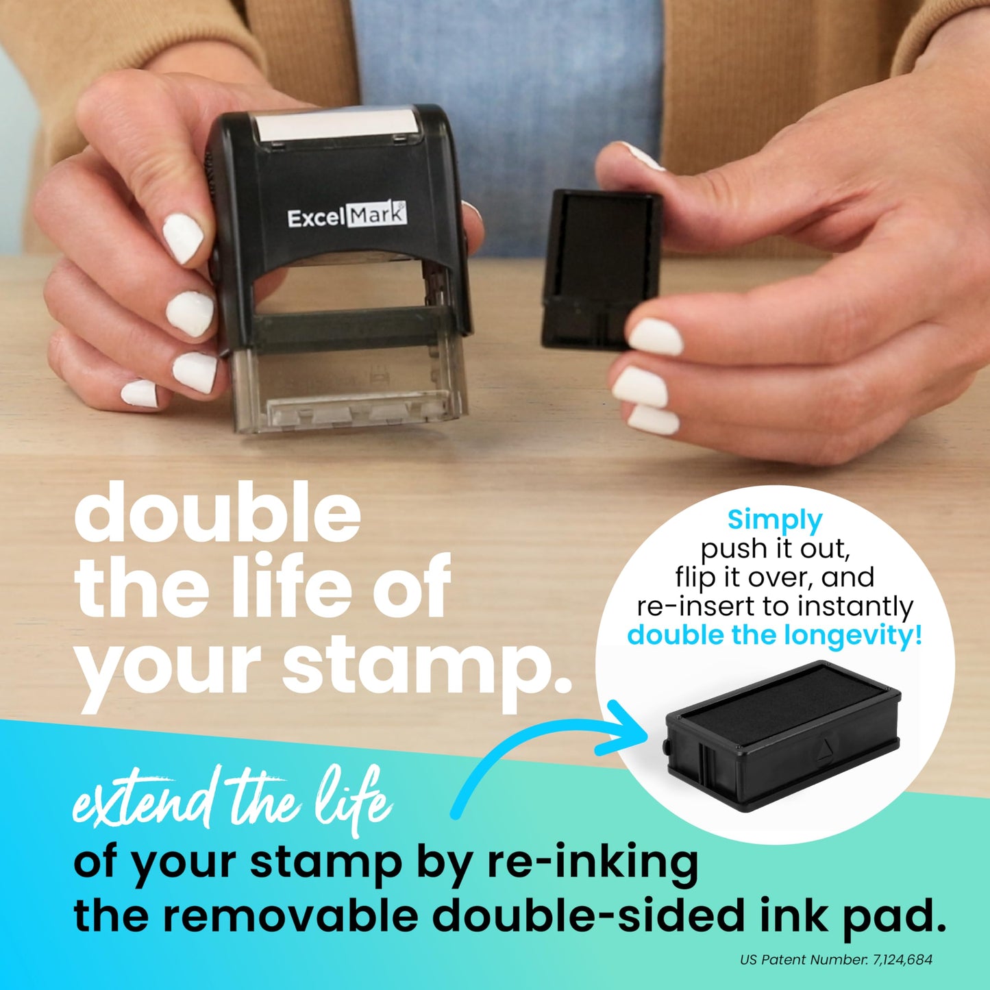 Paid Self Inking Rubber Stamp - Red Ink