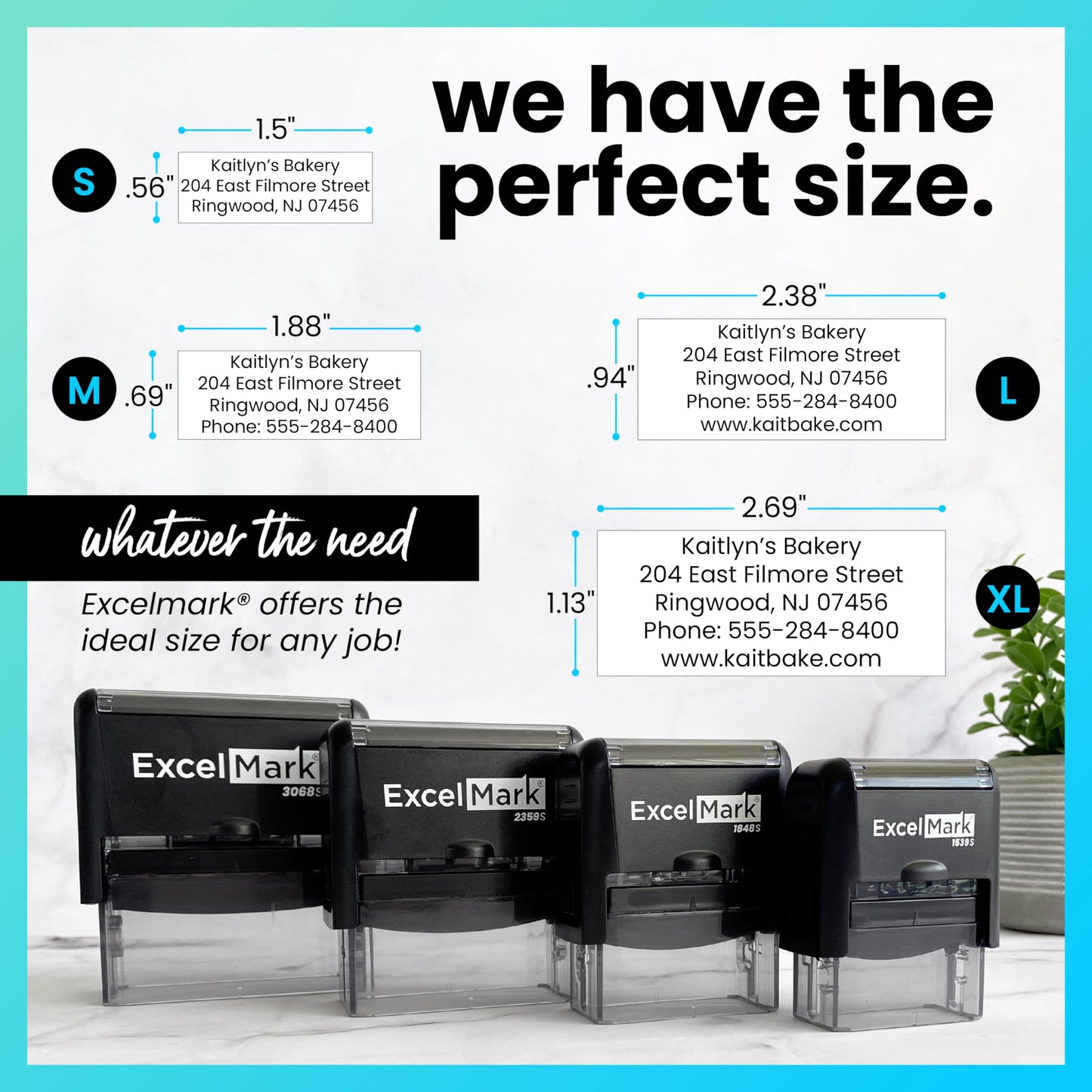 Custom Rubber Stamp – Clean & Easy Stamping – Personalized Self-Inking Stamp (Medium)