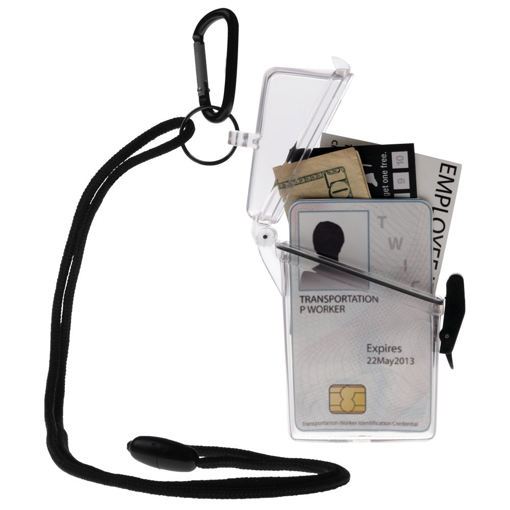 WITZ 00411-Clear See it Safe Waterproof ID/Badge Holder Case, Clear