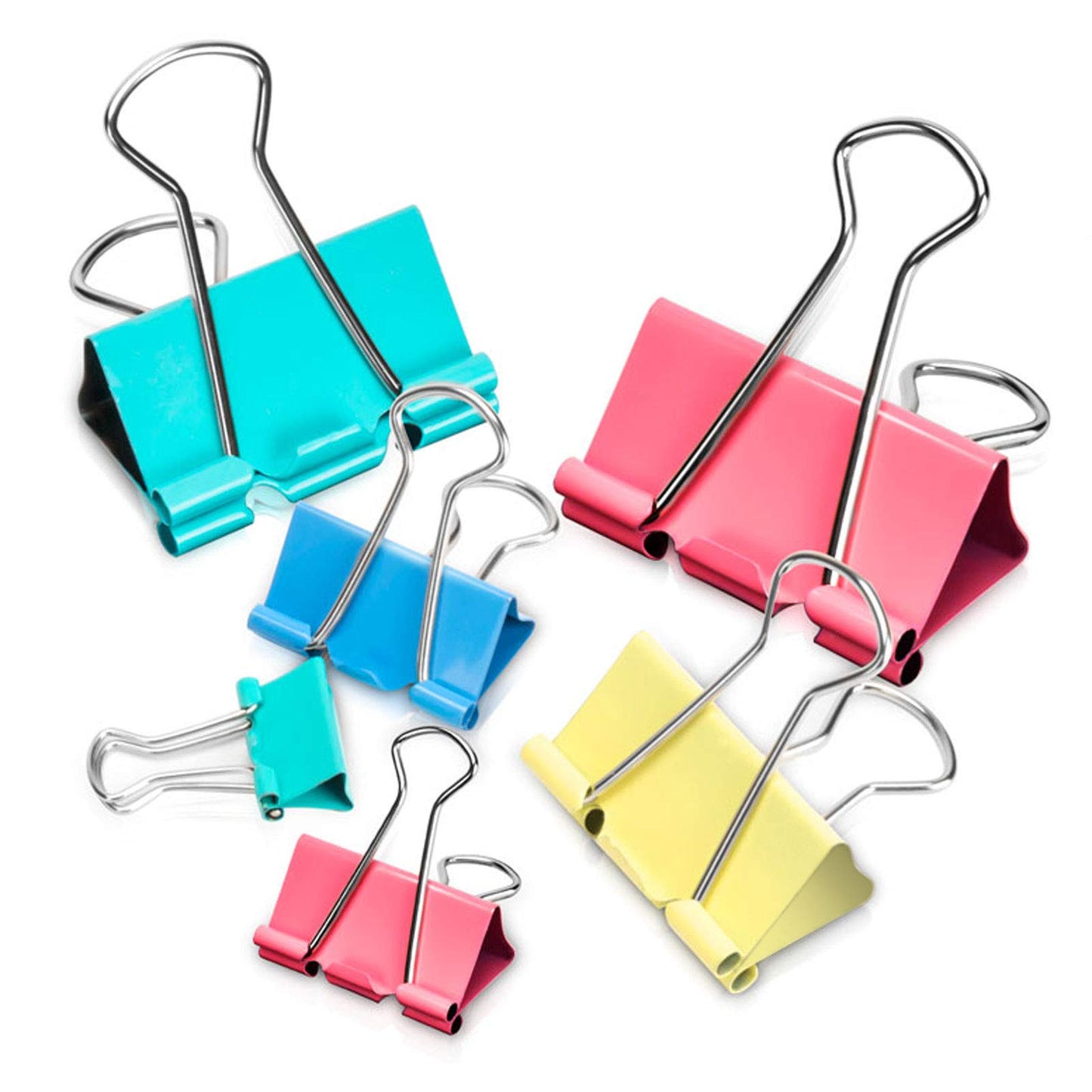 Binder Clips, 100 Pcs Binder Clips Assorted Sizes, Large, Medium, Small, Mini Binder Clips Combination, Can Meet Most of The Daily Needs