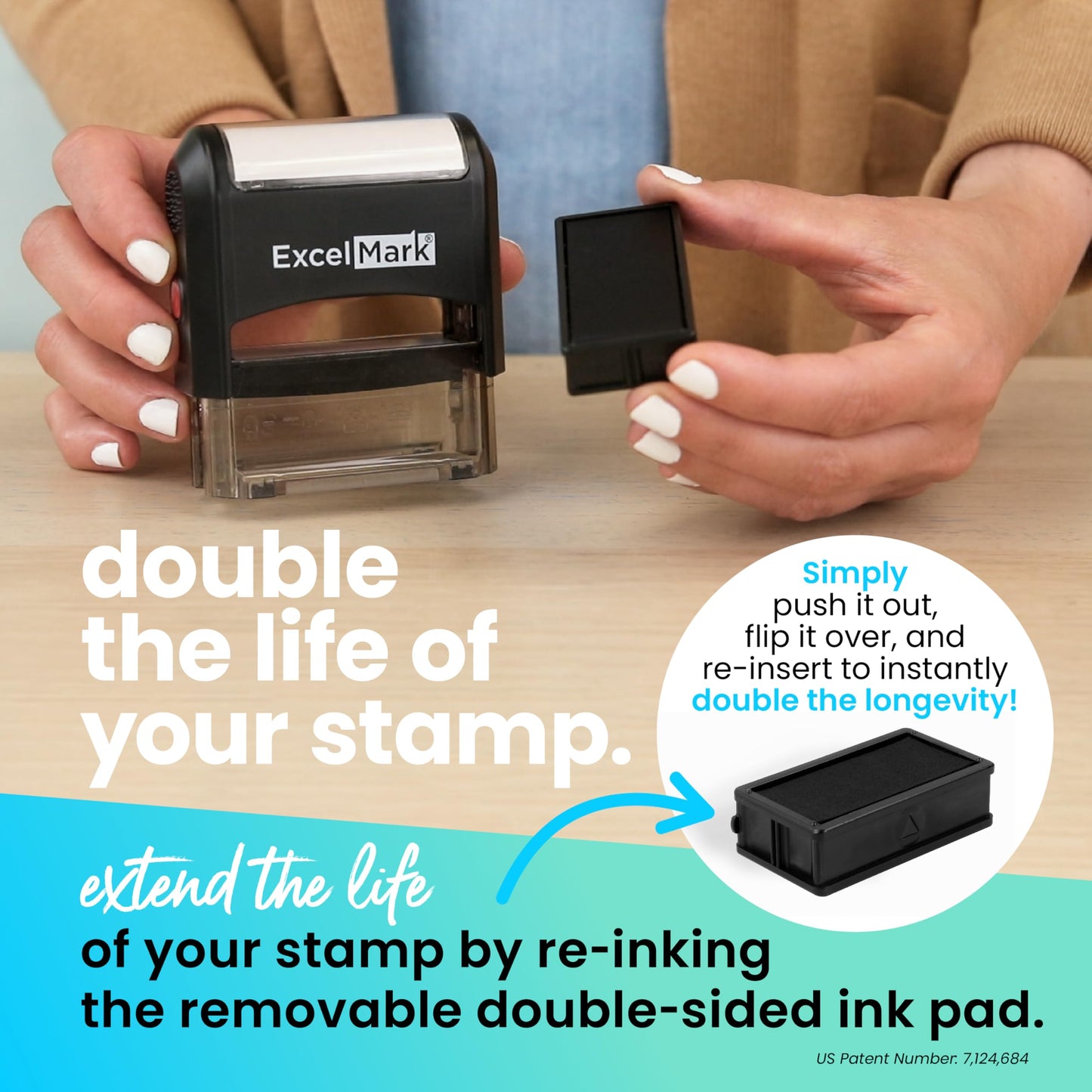 Rectangular Completed Teacher Stamp Self Inking - Black Ink (A2359)