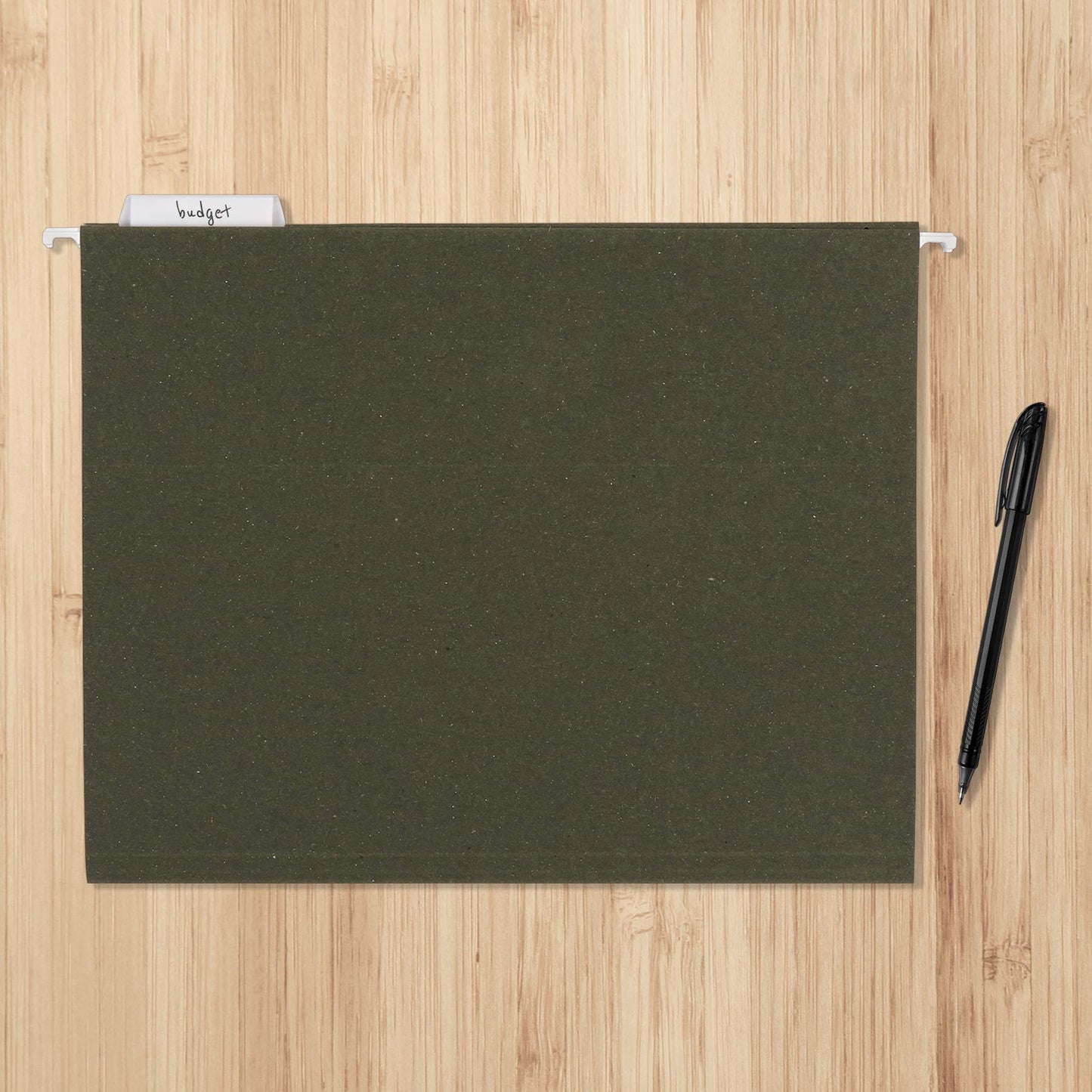 Hanging File Folders, Letter Size, Standard Green, 1/5-Cut Tabs, 75 Count per box